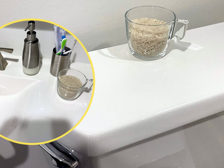 Le truc du verre de riz dans la salle de bain est la solution ultime à un problème très courant