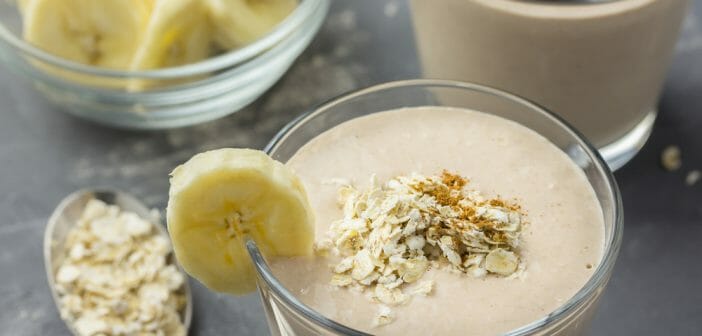 Smoothie banane et avoine pour maigrir